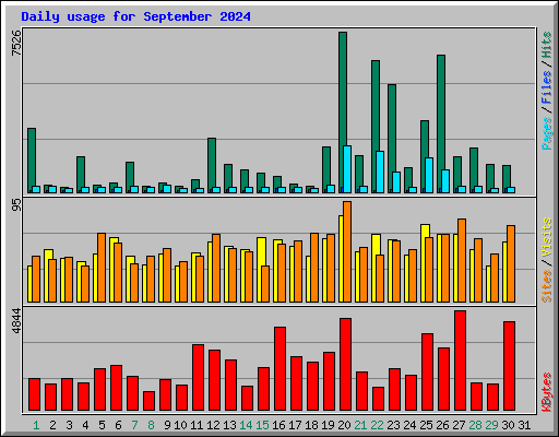 Daily usage for September 2024