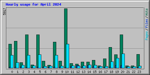 Hourly usage for April 2024