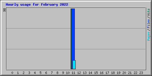 Hourly usage for February 2022